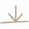Ekena Millwork Saratoga Smooth Timber Gable Bracket, Douglas Fir, 108"W x 45"H x 1 1/2"D x 3 1/2"F, 10/12 Pitch GBW108X45X0204SAR00SDF - alternate 3